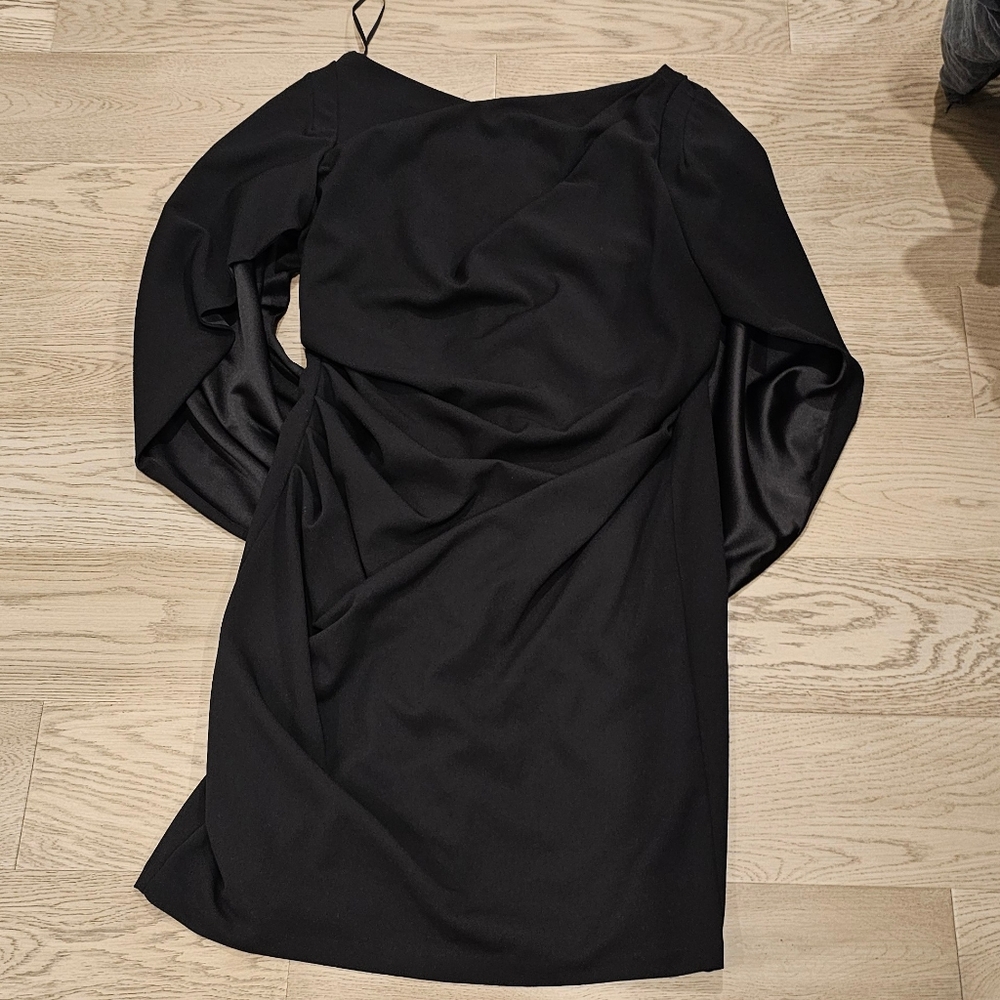 Betsy & Adam Drape Back Cocktail Dress